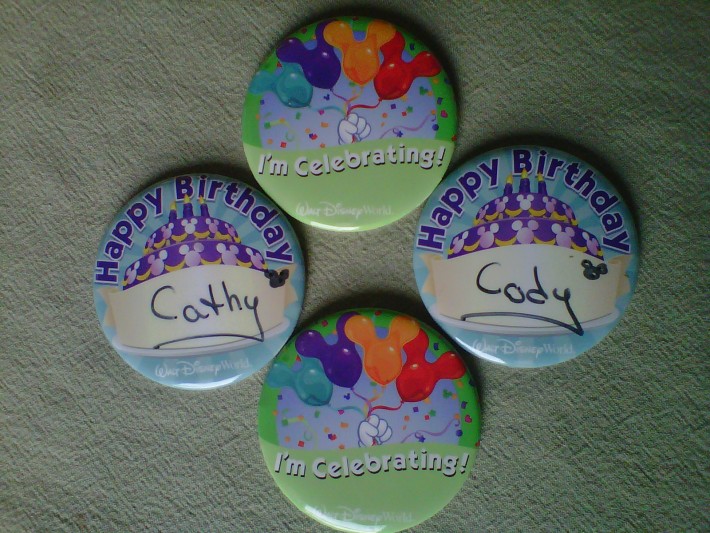 Disney Birthday Buttons