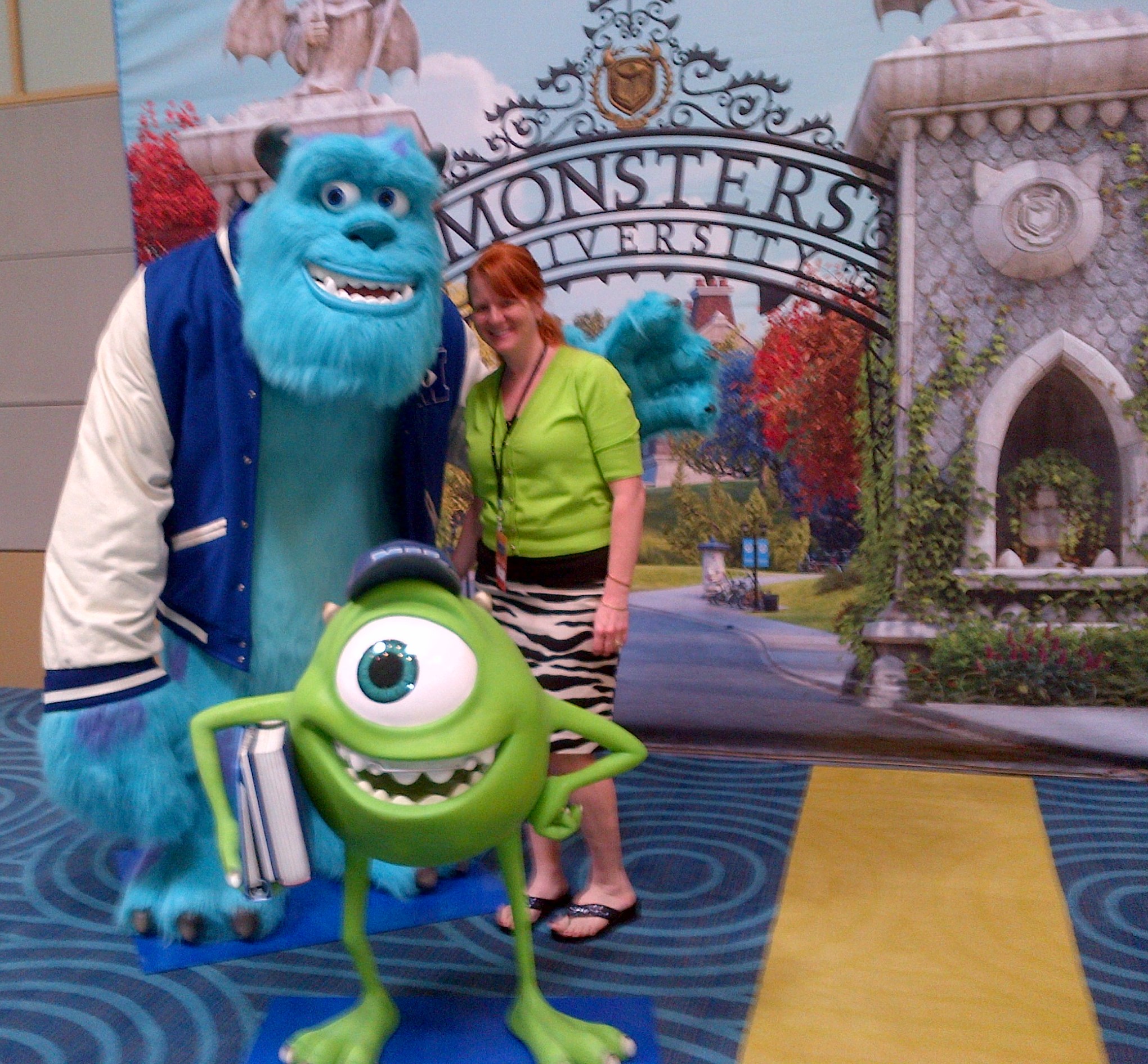 With Mike and Sulley from Monsters University