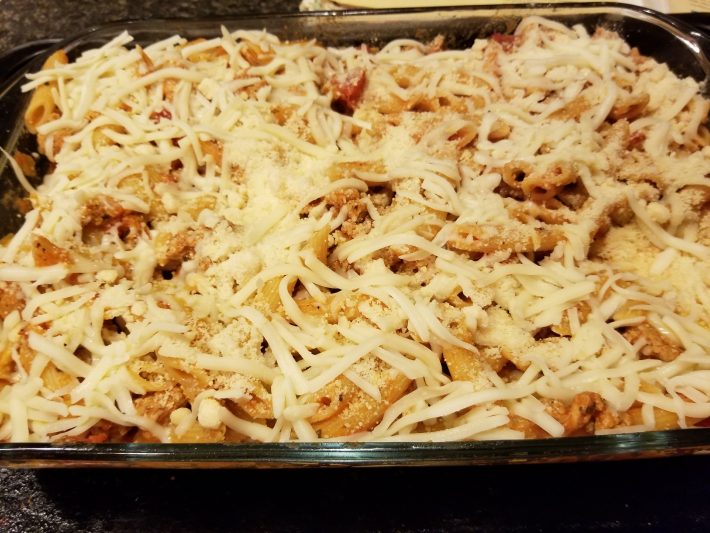 Easy Baked Pasta with Ground Turkey